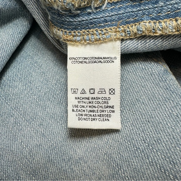 Free People Zip To It Beta Wash Denim Mini Skirt - Picture 12 of 13